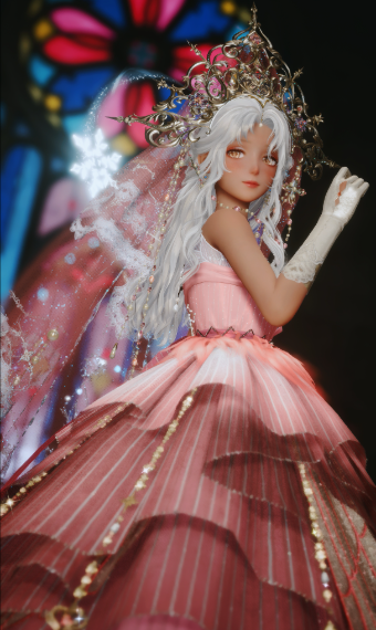 Momo-Match n32: Pink Snowflakes image