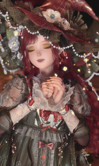 Green Red Strawberry Witch image