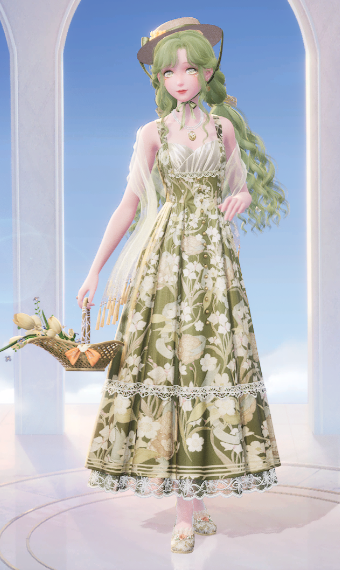 Lady in green image