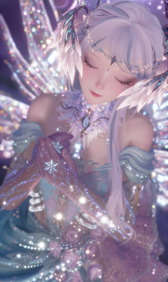 Blue and purple pink fairy image