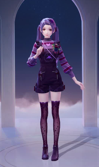 purple net outfits image