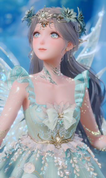Bright Teal Dress Fairy image