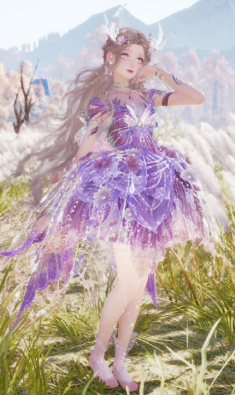 Purple flower fairy image