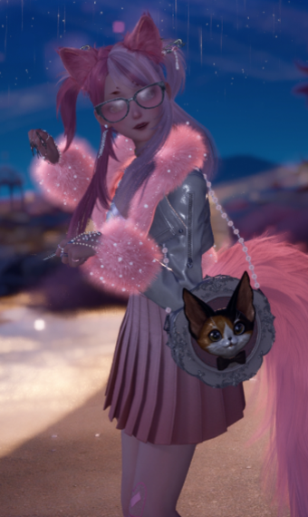 pink cat image