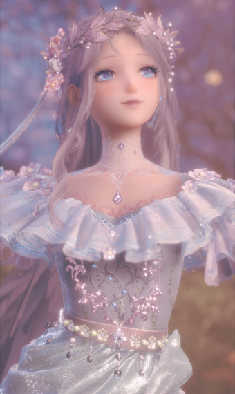 Pink Blue White Dress image