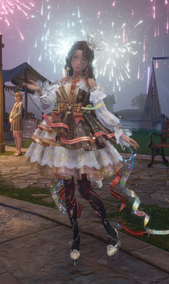 Sparkling Ribbons and Red image
