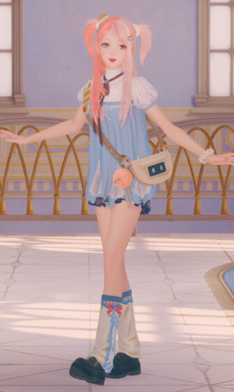 casual blue girl image