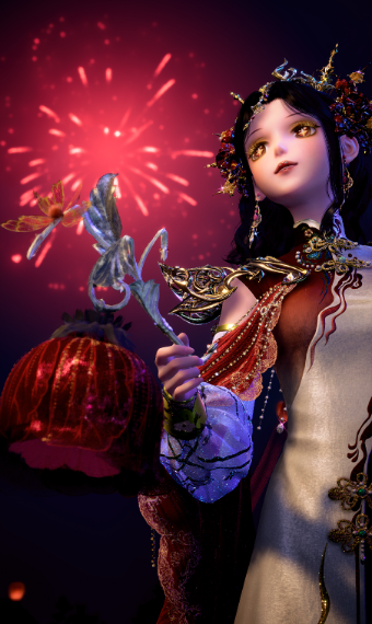 The red Firework image
