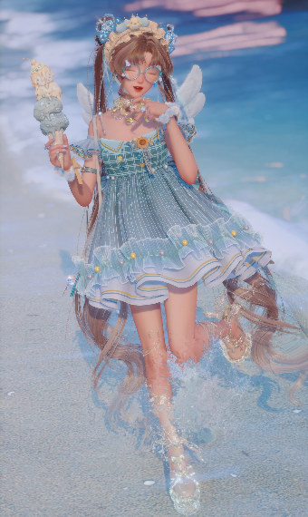 sunny summer poolside image
