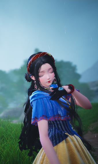 Snow White looking for a place to stay image
