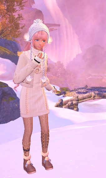 Getting ready for a snowball fight image