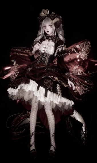 Doll bound by roses image