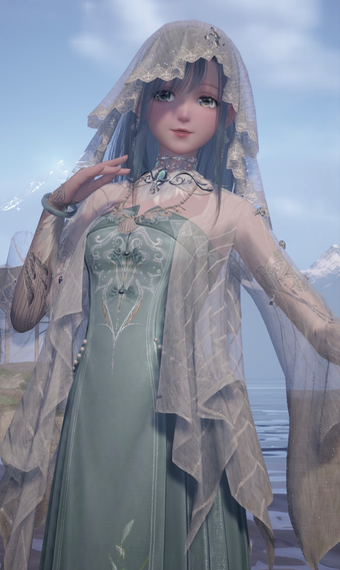Snowy mermaid image