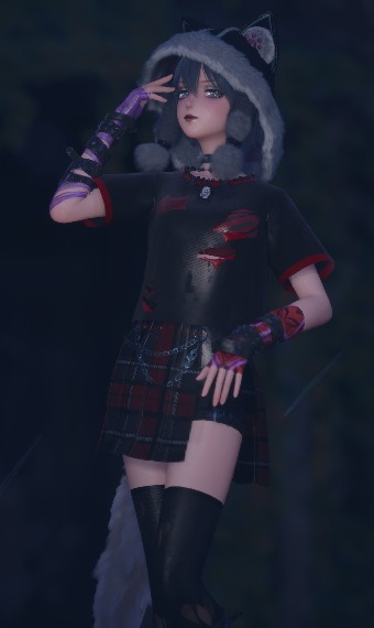 emo wolf girl image