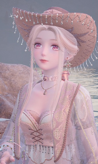 Howdy Beige Pink Cowgirl image