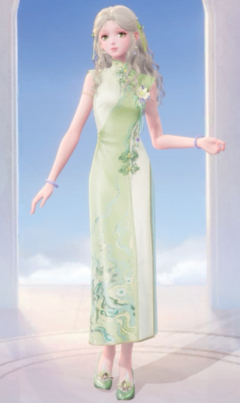 Green Qipao image
