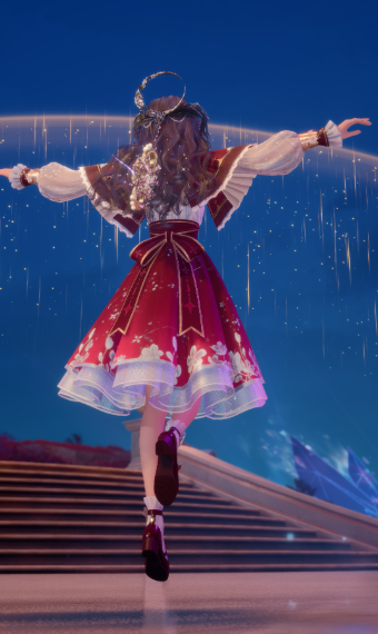 Cherry-stained swan image
