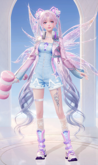 Futuristic magical girl image