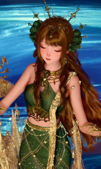 Green and Gold Mermaid image