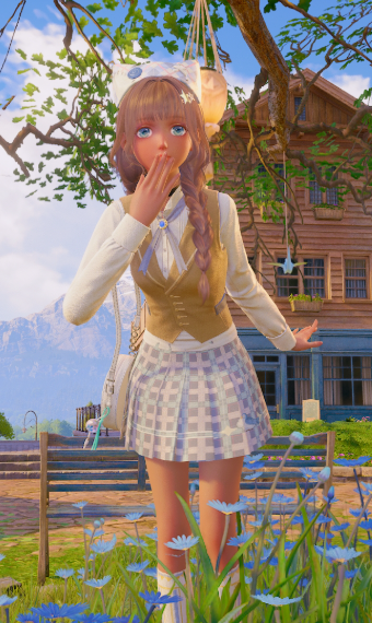 Cute School Girl Blue image