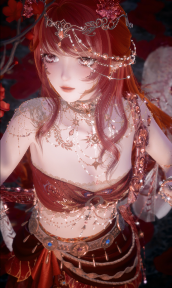 Crimson eclipse image