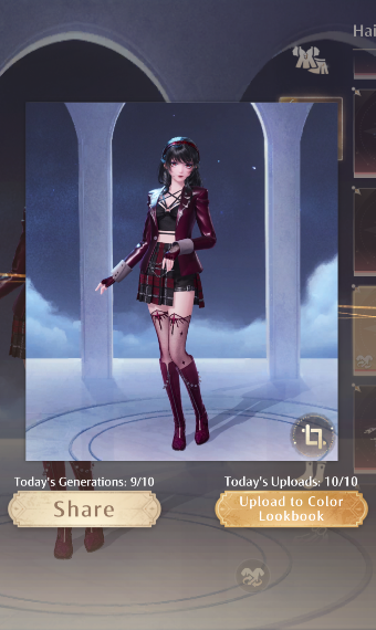 black red mini skirt image