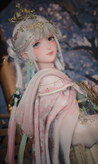 Cherry Blossoms and Jade image