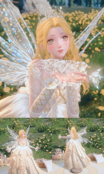 Yellow rose fairy image