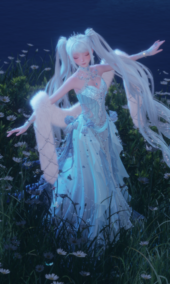 Fleurs blanches givrees image