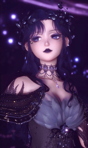 Black Feather Dress image
