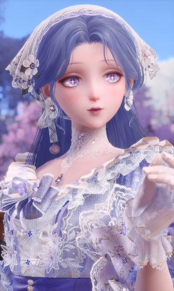 Purple Frilly Dress image