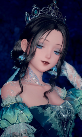 Emerald Blue Gown image