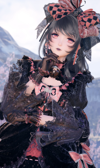 pink and black lace image